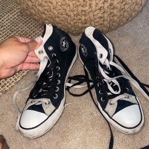 Converse all star double layer black and white size 7 mens womens 9